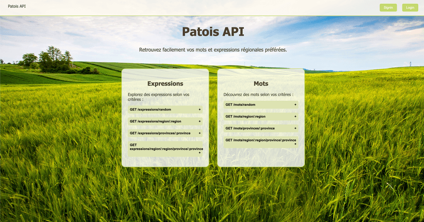 Patois API