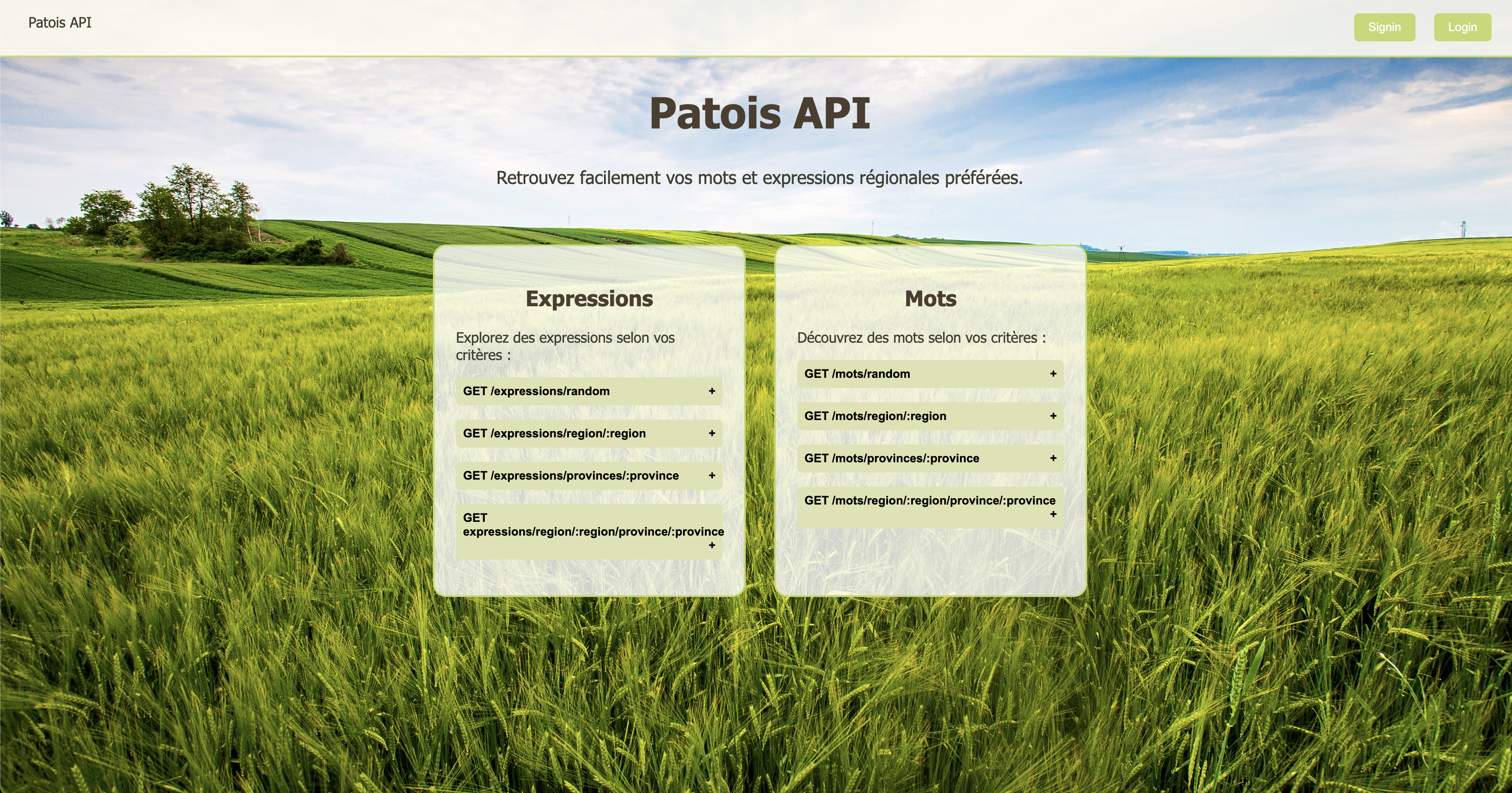 Patois API